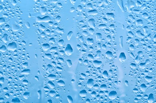 Water raindrops on the window after rain for background