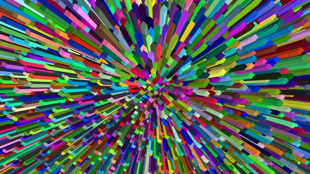 centre rainbow colored abstract blocks for background