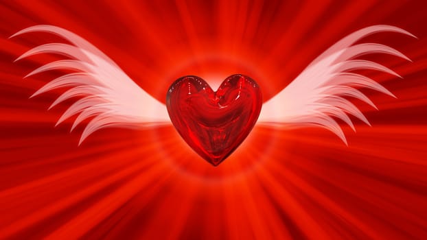 Big red heart as a symbol of peace