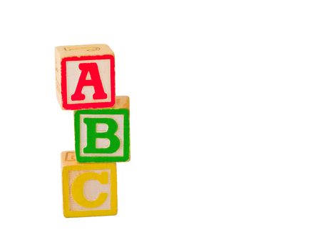 Alphabet Blocks Isolated on a White Background