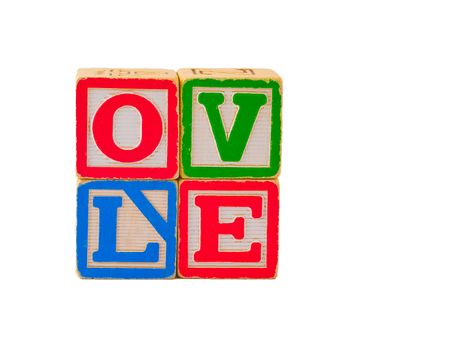 Colorful Alphabet Blocks LOVE