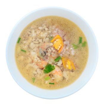 Chinese porridge with clipping path