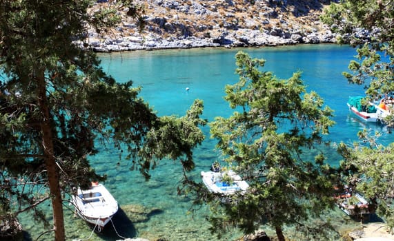 Azure waters at Lindos 