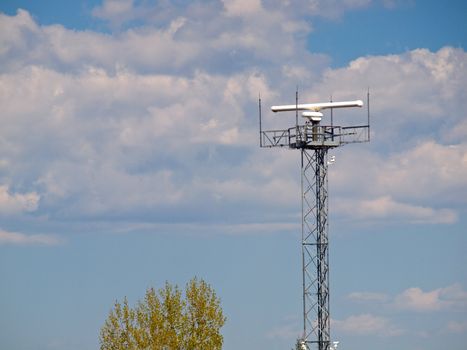 Radar Tower at an Airport for Air Traffic Control