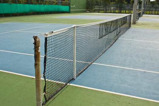 A court used for the popular sport of tennis