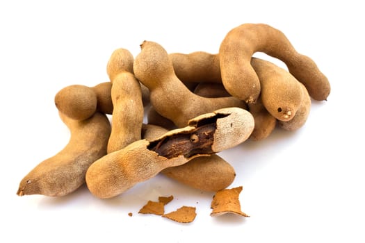 Tamarind isolated on white background