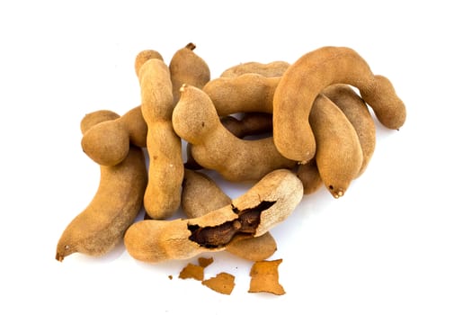 Tamarind isolated on white background
