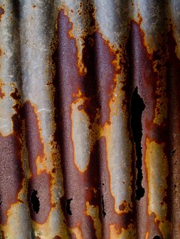Rusty galvanized wall