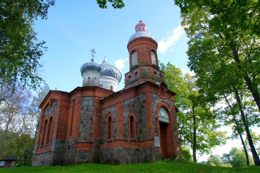 Old operating church in the central Estonia