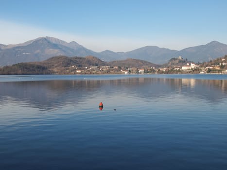 Lago Grande (The Great Lake) in Susa valley, Avigliana, Turin, Italy