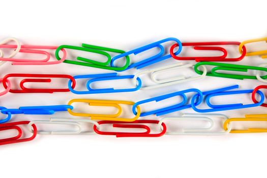 Color paperclips in line