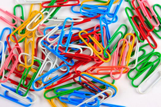 Color paperclips background