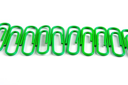 Green paperclips 