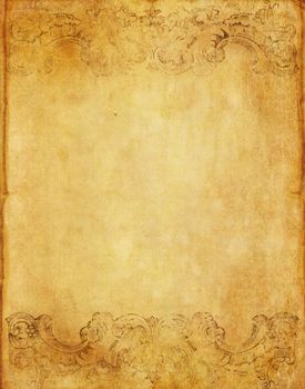 old grunge paper background with vintage victorian style 