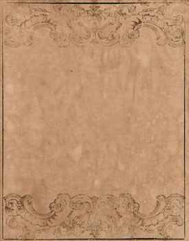 old grunge paper background with vintage victorian style 