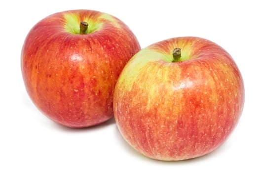 Red apples isolated on white