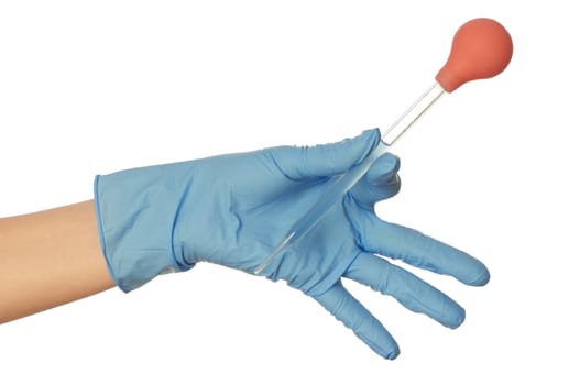 doctor holds a tube with sample of new antidote