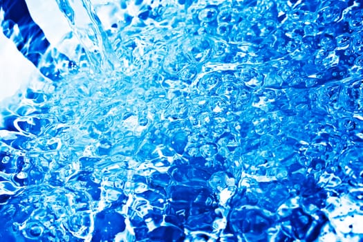 Clear water drops and bubbles