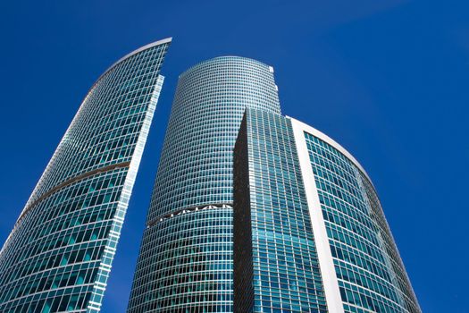 New skyscrapers business center in Moscow city, Russia