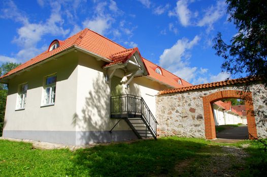 The old stone house on a background of sky