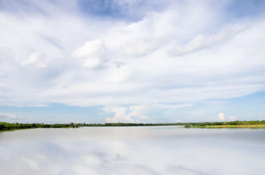 sky and river , aquatic landscape