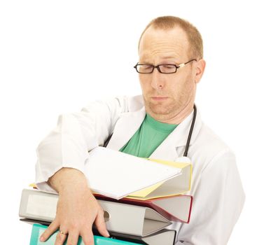 Medical doctor with a lot of work