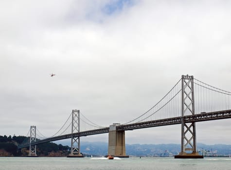 San Francisco Bay Bridge on a Cloudy Day