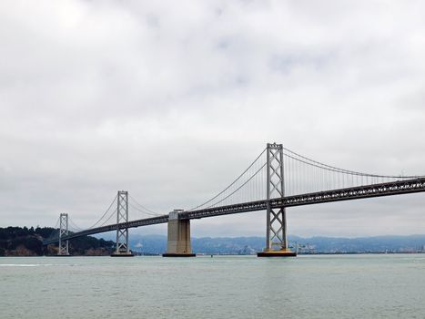 San Francisco Bay Bridge on a Cloudy Day