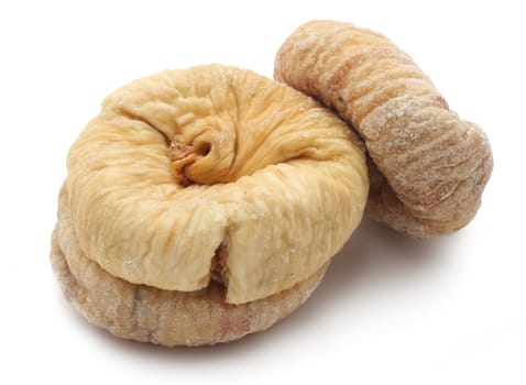 Dried figs isolated on white background
