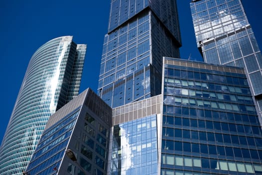 New skyscrapers business center in Moscow city, Russia