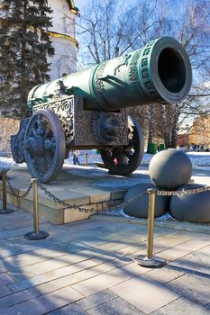 Tsar Pushka - huge ancient cannon, Moscow Kremlin, Russia