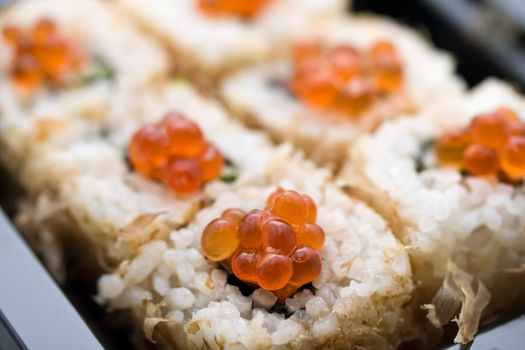 Traditional Japanese food Sushi, close-up