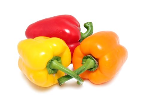 Bell peppers isolated on the white background