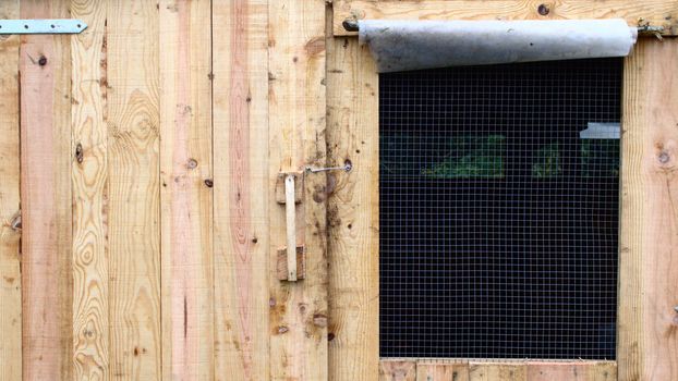 The main door of a chicken house