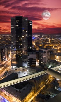 Night view of Tallinn from the top