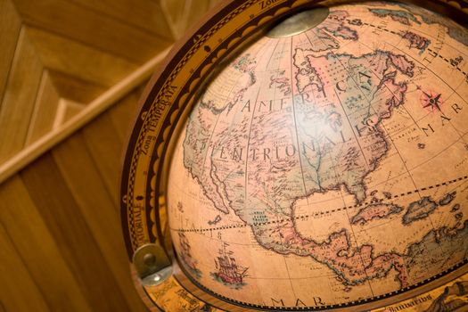 part of a beautiful ancient globe