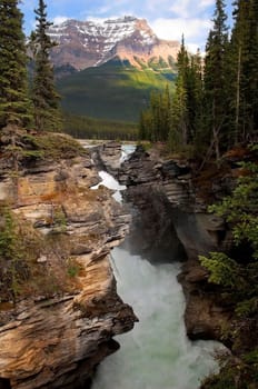 boiling water on the rapids in the Canadian Rockies