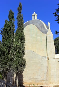 The Church of Dominus Flevit, lamenting the Lord or the Lord's Lament. Jerusalem , Israel