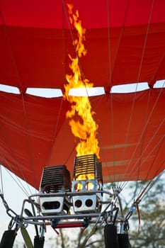 Fire of air balloon burner