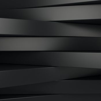 Abstract black panels with copyspace for text OR dark 3D background
