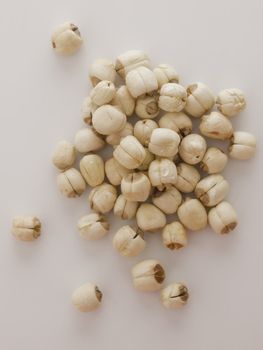 close up of a heap of lotus seeds