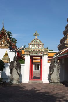 Arch beautiful at Wat Pho in Bangkok.