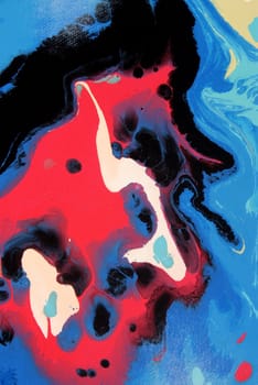 A bright, colorful abstract background created by wet paints mixing on a rotating canvas.