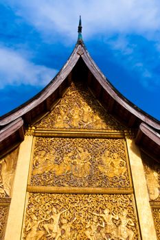 In front of the temple. The stunning architecture.