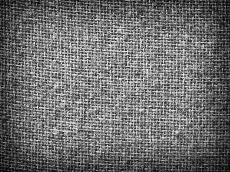 Burlap Gray Grunge Texture Background with Framed Copyspace 