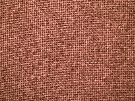 Red burlap fabric closeup for texture and backgrounds