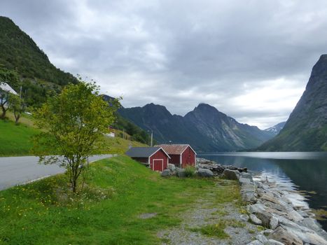 Mighty mountains Norwegian nortwest coast