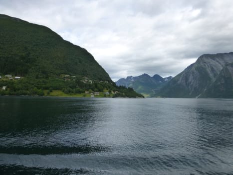 Fjord and mountains near Aalesund, northwest coast.
