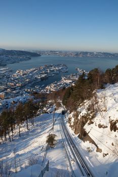 Taken from Fløyen in the city of Bergen, Norway