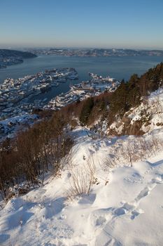 Taken from Fløyen in the city of Bergen, Norway